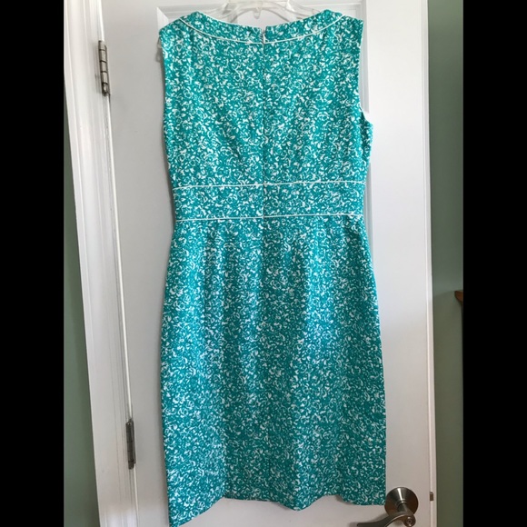 NWT Tahari ASL Petite Dress Turquoise Size 4P - Picture 2 of 8